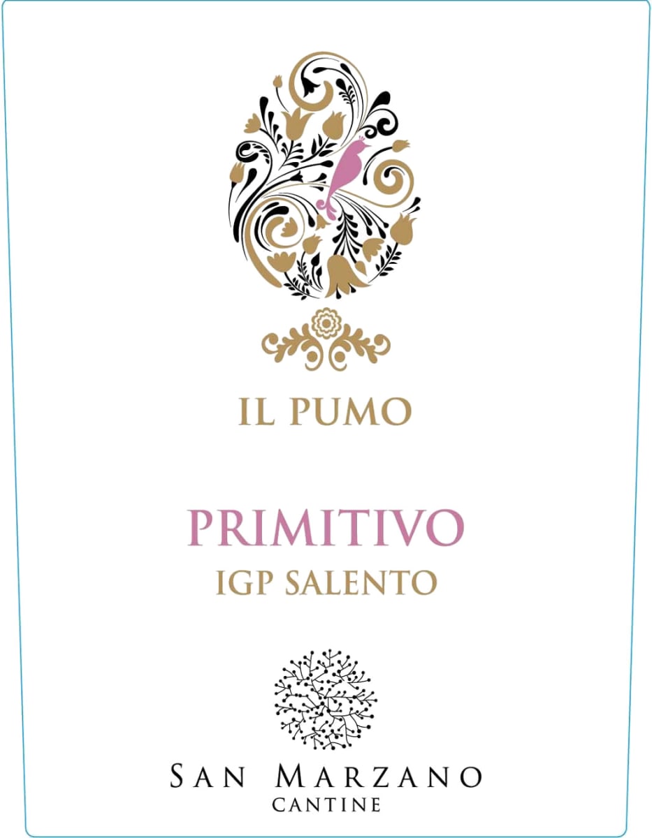 Cantine San Marzano Il Pumo Primitivo 2016 Front Label