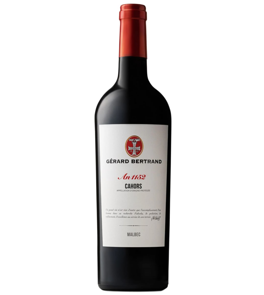 Gerard Bertrand An 1152 Cahors 2020 Front Bottle Shot