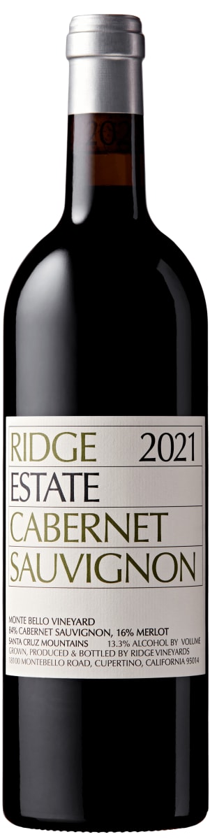 Ridge Estate Cabernet Sauvignon 2021 Front Bottle Shot