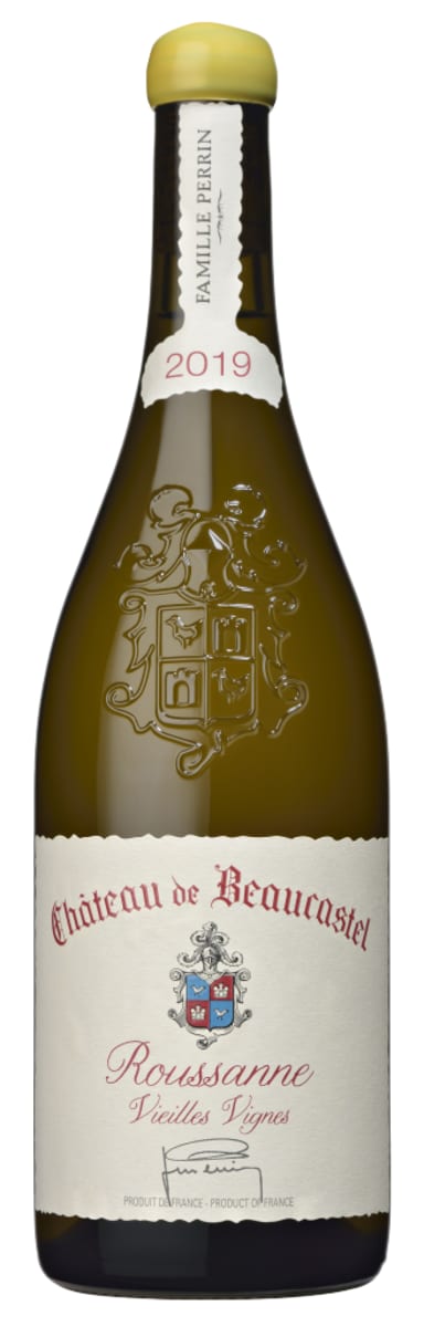 Chateau de Beaucastel Chateauneuf-du-Pape Roussanne Vieilles Vignes 2019 Front Bottle Shot