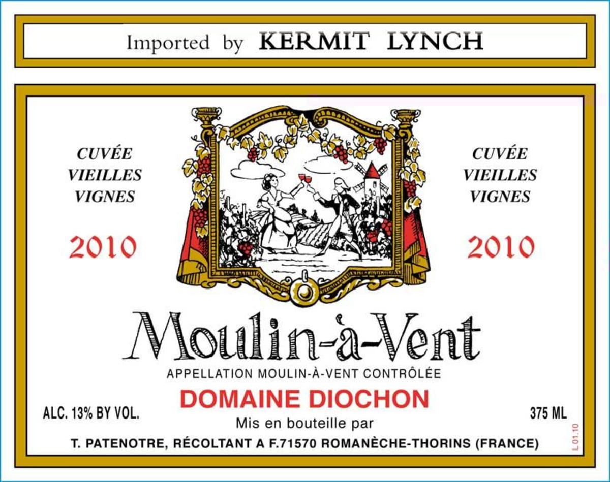 Domaine Diochon Moulin-a-Vent 2010 Front Label