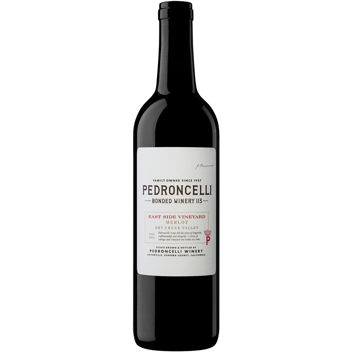 Pedroncelli East Side Vineyard Merlot 2022