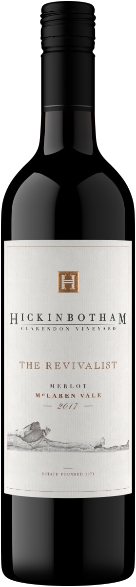Hickinbotham The Revivalist Merlot 2017 Front Bottle Shot