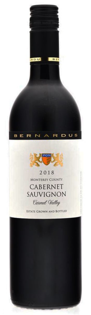 Bernardus Estate Cabernet Sauvignon 2018 Front Bottle Shot