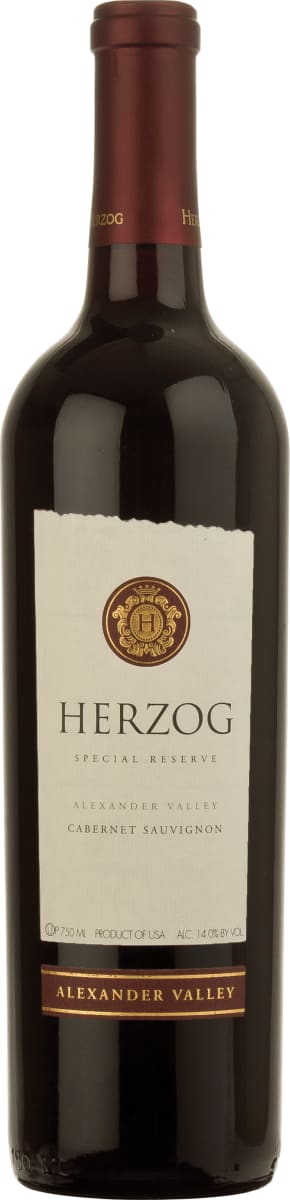Baron Herzog Alexander Valley Special Reserve Cabernet Sauvignon (OU Kosher) 2021 Front Bottle Shot