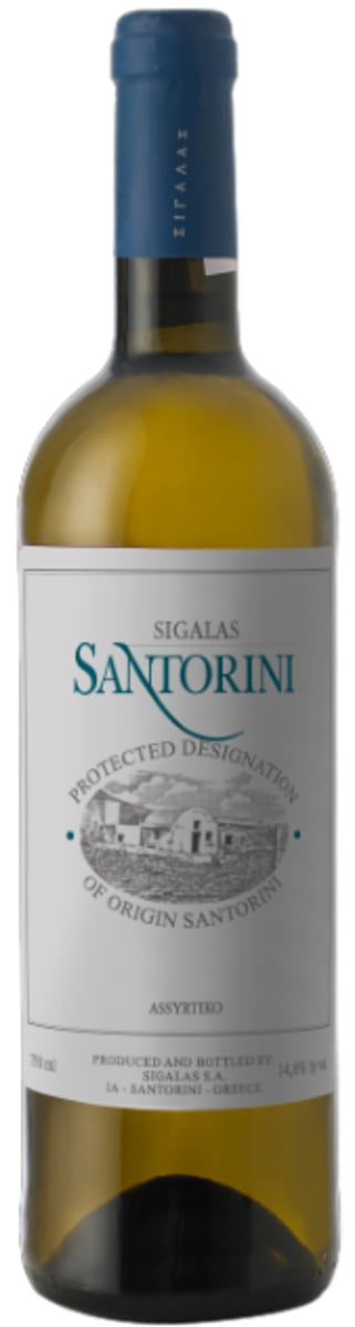 Sigalas Santorini Assyrtiko 2024 Front Bottle Shot