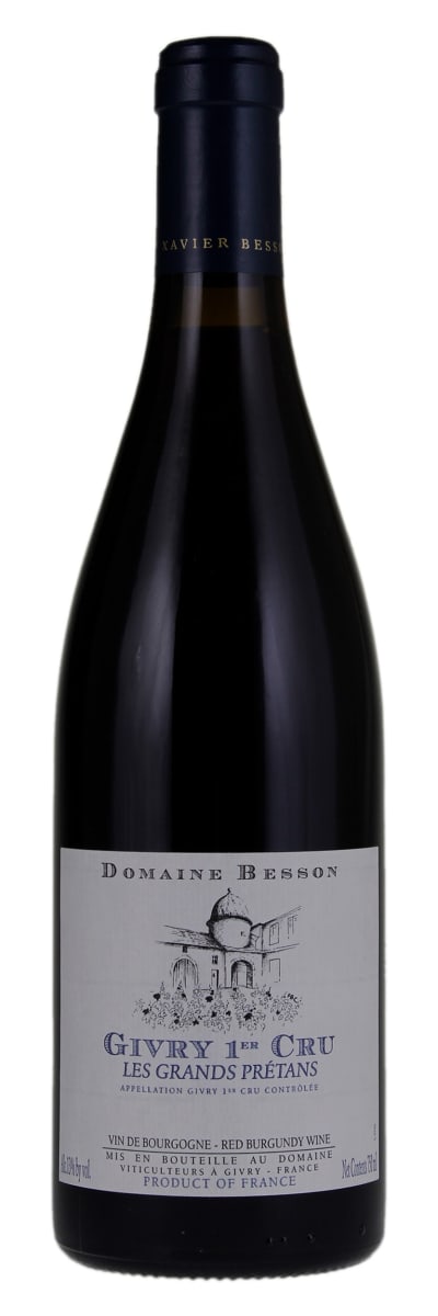 Domaine Besson Givry Les Grands Pretans Premier Cru 2022 Front Bottle Shot