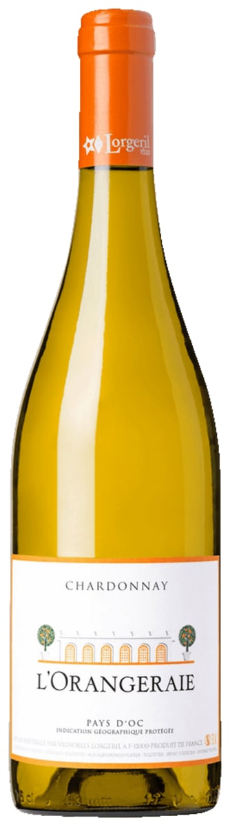 Lorgeril L'Orangeraie Chardonnay 2021  Front Bottle Shot