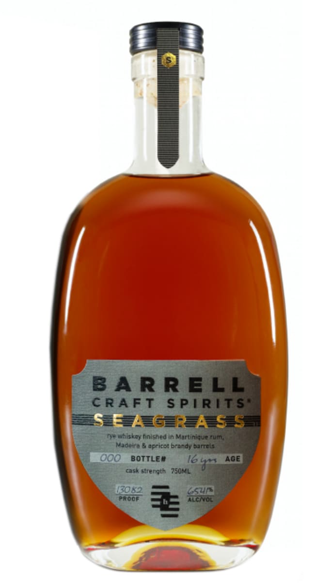 Barrell 16 Year Gray Label Seagrass Whiskey  Front Bottle Shot