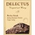 Delectus Petite Syrah 2013 Front Label