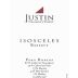 Justin Isosceles Reserve 2004 Front Label