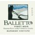 Balletto Winery Burnside Road Pinot Noir 2009 Front Label