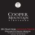 Cooper Mountain Mountain Terrior Pinot Noir 2011 Front Label