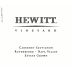 Hewitt Vineyard Cabernet Sauvignon 2006 Front Label