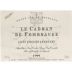 Cadran de Fombrauge Saint-emilion 1999 Front Label