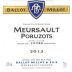 Ballot-Millot Meursault Poruzots 2013 Front Label