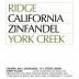 Ridge York Creek Zinfandel 2007 Front Label