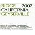 Ridge Geyserville (375ML half-bottle) 2007 Front Label