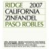 Ridge Paso Robles Zinfandel 2007 Front Label