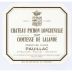 Chateau Pichon Longueville Comtesse de Lalande 2007 Front Label