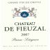 Chateau de Fieuzal Blanc 2007 Front Label