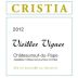 Domaine de Cristia Chateauneuf-du-Pape Vieilles Vignes 2012 Front Label
