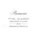 Domaine de Montille Beaune Les Aigrots Blanc Premier Cru 2012 Front Label