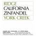 Ridge York Creek Zinfandel 2008 Front Label
