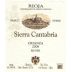Sierra Cantabria Crianza 2008 Front Label
