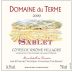 Domaine du Terme Cotes du Rhone Villages Sablet 2009 Front Label