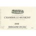 Domaine Dujac Chambolle-Musigny 2008 Front Label