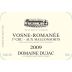 Domaine Dujac Vosne-Romanee Aux Malconsorts Premier Cru 2009 Front Label