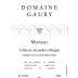 Domaine Gauby Muntada Cotes du Roussillon Villages 2009 Front Label