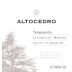 Altocedro Ano Cero Tempranillo 2009 Front Label