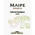 Maipe Reserve Cabernet Sauvignon 2009 Front Label