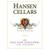 H & G Old Vine Zinfandel 2011 Front Label