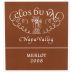 Clos du Val Merlot 2008 Front Label