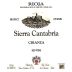 Sierra Cantabria Crianza (375ML half-bottle) 2006 Front Label