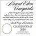 Mount Eden Vineyards Santa Cruz Mountains Chardonnay 2008 Front Label
