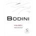 Bodini Malbec 2010 Front Label