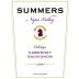 Summers Estate Calistoga Cuvee Cabernet Sauvignon 2009 Front Label