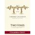 Two Vines Columbia Valley Cabernet Sauvignon 2009 Front Label