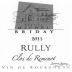 Michel Briday Rully Clos de Remenot 2011 Front Label