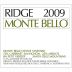 Ridge Monte Bello 2009 Front Label