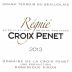 Dominique Piron Regnie Croix Penet 2013 Front Label