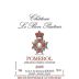 Chateau Le Bon Pasteur Pomerol 2005 Front Label