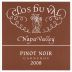 Clos du Val Carneros Estate Pinot Noir 2008 Front Label