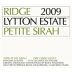 Ridge Lytton Estate Petite Sirah 2009 Front Label