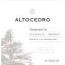 Altocedro Ano Cero Tempranillo 2010 Front Label
