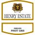 Henry Estate Pinot Gris 2015 Front Label